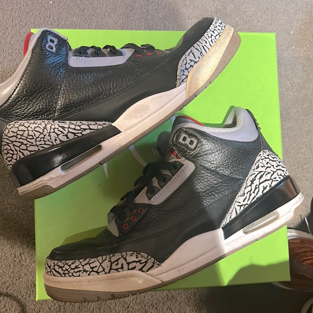 Jordan retro 3 black and cement